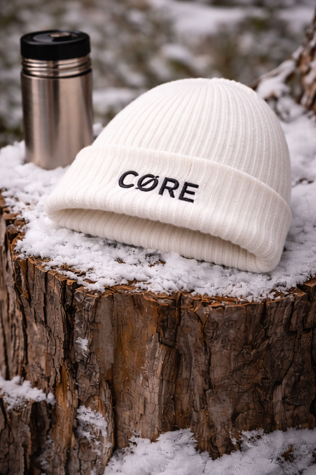 CØRE Classic Beanie – Milky White