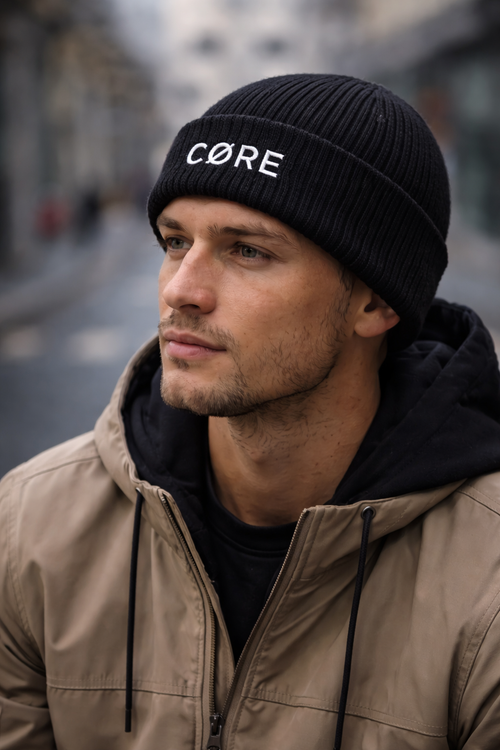 CØRE Classic Beanie – Midnight Black