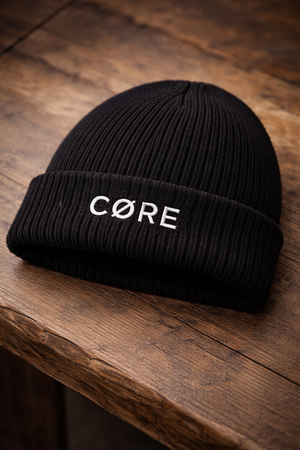 CØRE Classic Beanie – Midnight Black