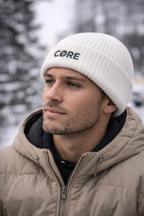 CØRE Classic Beanie – Milky White